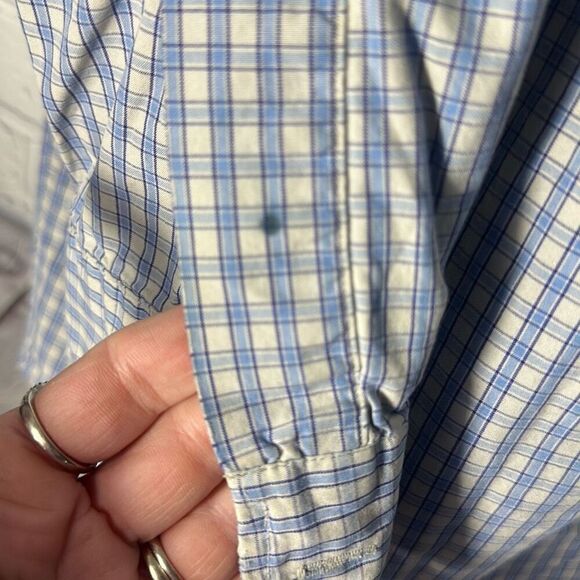 Abercrombie The Big Shirt Saltwater Distressed High Cliff Deep Water Shirt L Lar - Picture 5 of 8